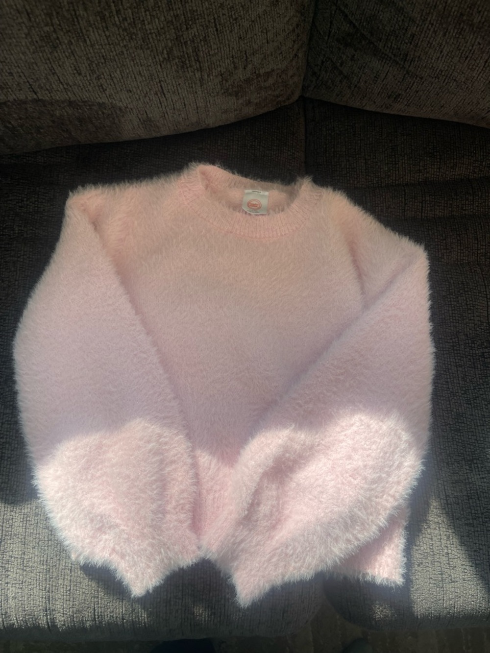 Soft Pink Fuzzy mohair Sweater